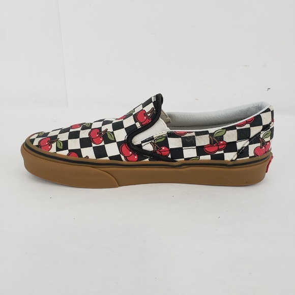 VANS Checkerboard Cherries Slip On Shoes - Picture 5 of 8